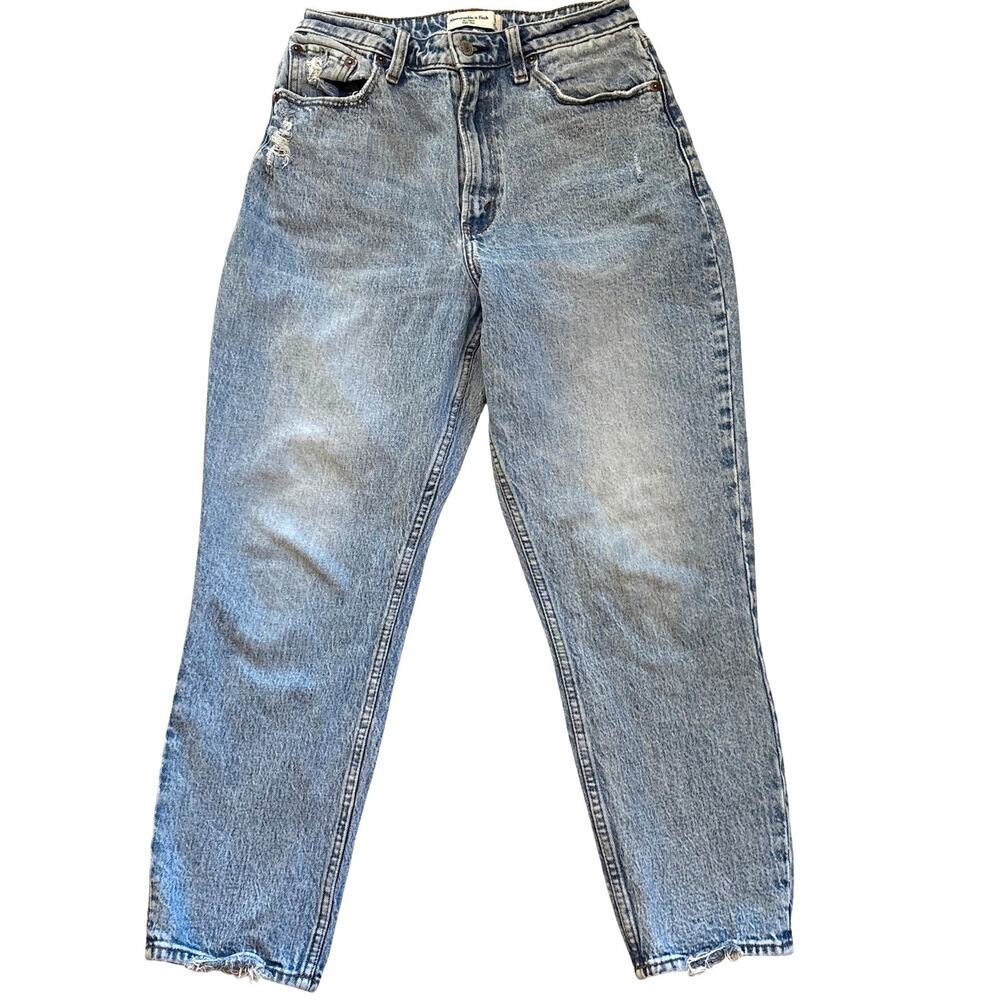 Abercrombie & Fitch Jeans Womens Size 6 Blue Acid Wash The Mom High Rise Y2K